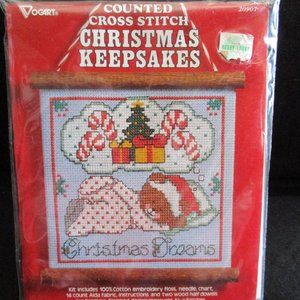 New Vogart Counted Cross Stitch Kit Christmas Keepsakes "Chistmas Dreams"